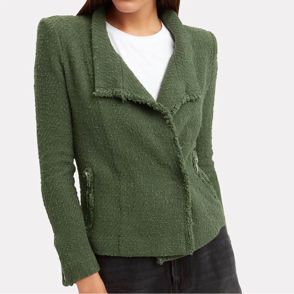Iro Miraspe Jacket, size FR 38 / US 6 in hunter green. great condition